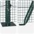 Set de Stâlpi pentru Gard Set de 2 Verde Metal acoperit cu plastic GartenMobel Dekor