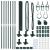 Set Stâlpi Gard Set de 2 Verde Metal 10 x 1 m Durabil GartenMobel Dekor