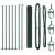 Set Stâlpi Gard Set de 2 Verde Metal 10 x 1 m Durabil GartenMobel Dekor