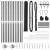 Set de Împrejmuire Set de 2 Gri Metal, Plastic 25 x 1.2 m GartenMobel Dekor