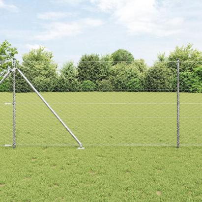 Set de Gard Set de 2 Oțel Galvanizat 25 x 1.2 m Durabil GartenMobel Dekor