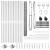 Set de Gard Set de 2 Oțel galvanizat 25 x 1,5 m Durabil GartenMobel Dekor