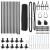 Set de garduri Set de 2 Gri Oțel vopsit electrostatic 25 x 0.5 m GartenMobel Dekor
