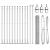 Set gard Set de 2 Oțel galvanizat 25 x 1.2 m Rezistent GartenMobel Dekor