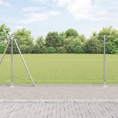 Set gard Set de 2 Oțel galvanizat 25 x 1.2 m Rezistent GartenMobel Dekor
