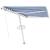Copertină autonomă retractabilă manual, albastru/alb, 350x250cm GartenMobel Dekor