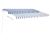 Copertină autonomă retractabilă manual, albastru/alb, 350x250cm GartenMobel Dekor