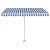 Copertină autonomă retractabilă manual, albastru/alb, 350x250cm GartenMobel Dekor