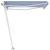 Copertină autonomă retractabilă manual, albastru/alb, 350x250cm GartenMobel Dekor