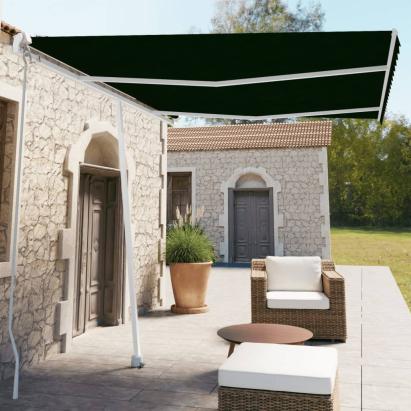 Copertină autonomă retractabilă manual, antracit, 350x250 cm GartenMobel Dekor