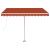 Copertină autonomă retractabilă manual, oranj/maro, 350x250 cm GartenMobel Dekor