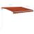 Copertină retractabilă manual, stâlpi portocaliu/maro 3,5x2,5 m GartenMobel Dekor