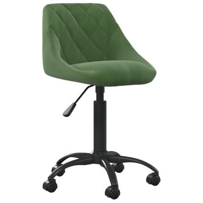 Scaun de birou pivotant, verde închis, catifea GartenMobel Dekor