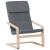 Scaun de relaxare cu taburet, gri deschis, textil GartenMobel Dekor