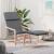 Scaun de relaxare cu taburet, gri deschis, textil GartenMobel Dekor