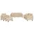 Set de canapele cu perne, 4 piese, crem, microfibră GartenMobel Dekor