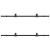 Set feronerie pentru ușă glisantă, negru, 183 cm, oțel GartenMobel Dekor