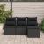 Set de sofa pentru grădină  de 4 piese cu perne, ratan poli negru, Set de sofa pentru grădină  de 2 locuri cu depozitare și perne, ratan poli negru GartenMobel Dekor