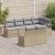 Set Canapea Grădină  cu Perne Bej Ratan Polietilenic, Canapea Grădină  cu Stocare & Perne Bej Ratan Polietilenic GartenMobel Dekor