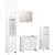 Set mobilier de baie, 4 piese, alb, lemn prelucrat GartenMobel Dekor