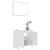 Set mobilier de baie, 3 piese, alb, lemn prelucrat GartenMobel Dekor