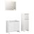 Set mobilier de baie, 3 piese, alb, lemn prelucrat GartenMobel Dekor