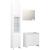 Set mobilier de baie, 3 piese, alb, lemn prelucrat GartenMobel Dekor