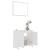 Set mobilier de baie, 3 piese, alb, lemn prelucrat GartenMobel Dekor