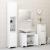 Set mobilier de baie, 3 piese, alb, lemn prelucrat GartenMobel Dekor