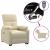 Fotoliu rabatabil electric, crem, material textil GartenMobel Dekor
