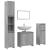 Set mobilier de baie, 4 piese, gri sonoma, lemn prelucrat GartenMobel Dekor