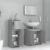 Set mobilier de baie, 3 piese, gri sonoma, lemn prelucrat GartenMobel Dekor
