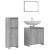 Set mobilier de baie, 3 piese, gri sonoma, lemn prelucrat GartenMobel Dekor