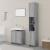 Set mobilier de baie, 3 piese, gri sonoma, lemn prelucrat GartenMobel Dekor