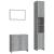 Set mobilier de baie, 3 piese, gri sonoma, lemn prelucrat GartenMobel Dekor