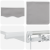 Marchiză Manuală Retractabilă Gri Deschis 350x250 cm, Țesătură de Înlocuire pentru Marchiză de 3.5x2.5 m Cadru Gri Deschis GartenMobel Dekor