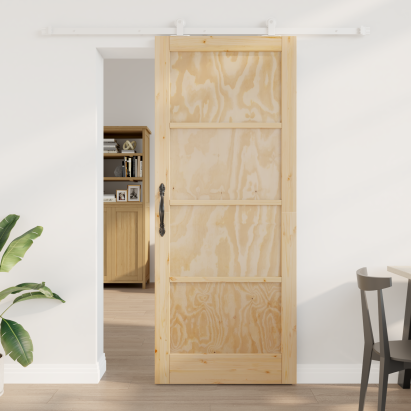 Ușa glisantă  cu set de accesorii 'ORKDAL'din lemn masiv de pin, Ușa interioară  'ORKDAL'86x211x4 cm din lemn masiv de pin GartenMobel Dekor