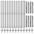 Posturi de gard cu plăci de bază 52 pcs Ø32mm 70cm Oțel galvanizat GartenMobel Dekor