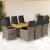 Set mobilier grădină cu perne, 9 piese, gri, poliratan GartenMobel Dekor