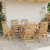 Set de dining pliabil 7 piese lemn solid tec , Scaune grădină  2 buc lemn solid tec GartenMobel Dekor