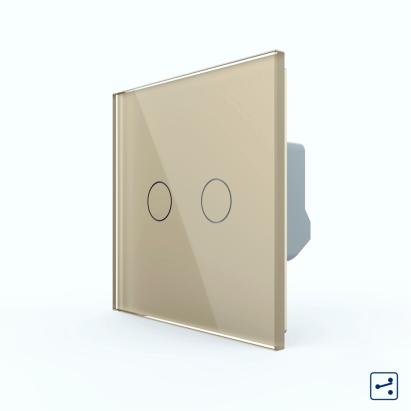 Intrerupator Dublu Cap Scara / Cruce cu Touch LIVOLO - Serie Noua SmartElectro IntelligentHouse