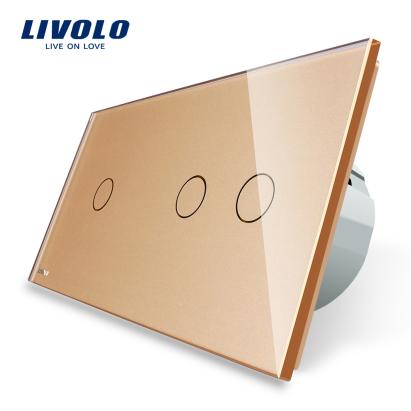 Intrerupator simplu + dublu cu touch Livolo din sticla SmartElectro IntelligentHouse