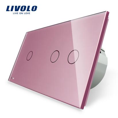 Intrerupator simplu + dublu cu touch Livolo din sticla SmartElectro IntelligentHouse
