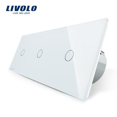 Intrerupator triplu cu touch Livolo din sticla SmartElectro IntelligentHouse