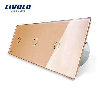 Intrerupator triplu cu touch Livolo din sticla SmartElectro IntelligentHouse