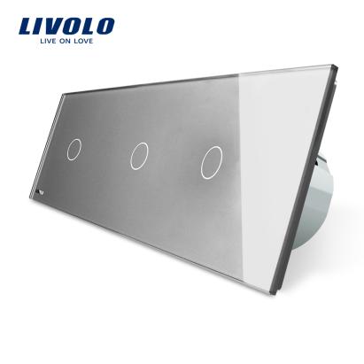 Intrerupator triplu cu touch Livolo din sticla SmartElectro IntelligentHouse