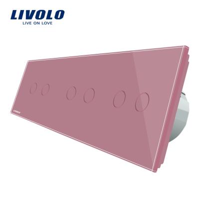 Intrerupator dublu+dublu+dublu cu touch Livolo din sticla SmartElectro IntelligentHouse