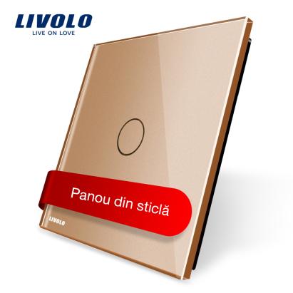 Panou intrerupator simplu cu touch Livolo din sticla SmartElectro IntelligentHouse