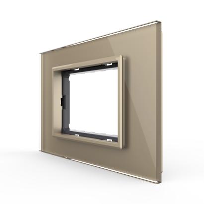Rama din sticla Livolo standard Italian 3 module - Serie noua SmartElectro IntelligentHouse