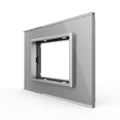 Rama din sticla Livolo standard Italian 3 module - Serie noua SmartElectro IntelligentHouse